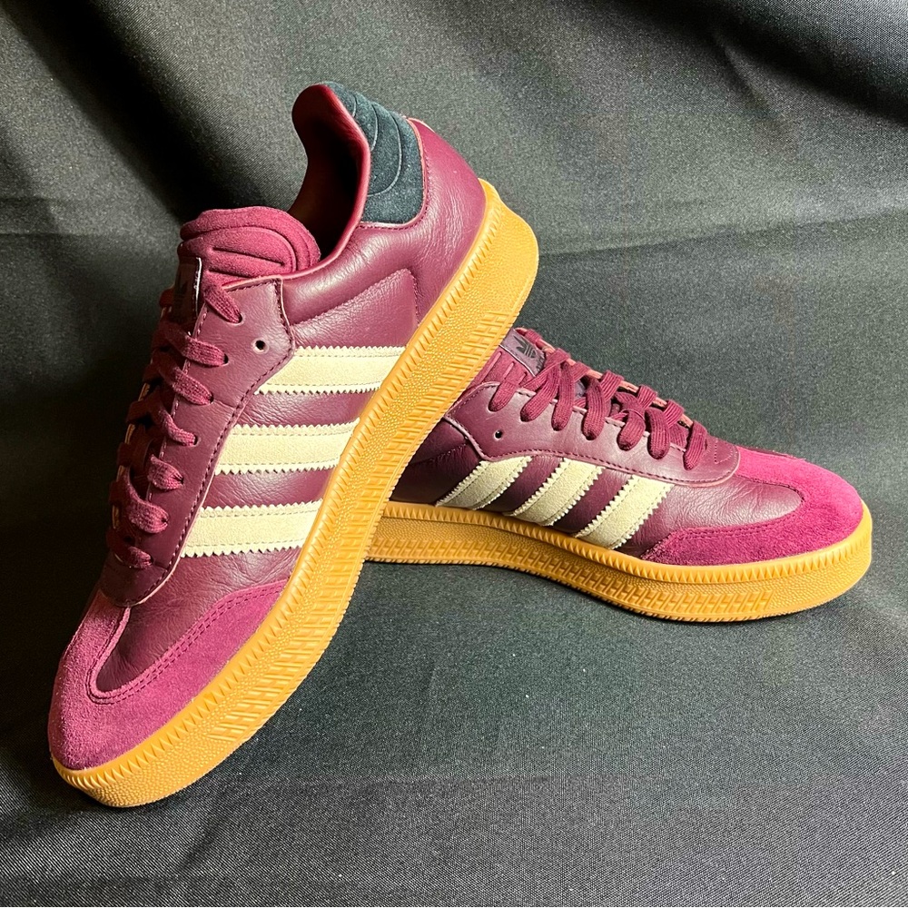 Mens adidas Samba XLG JQ2388 Maroon / Wonder Beige / Gum Shoes Sneakers Size 11